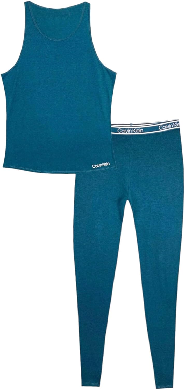 

Женский комплект для сна Calvin Klein Comfort: майка и леггинсы, Teal
