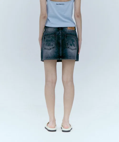 Женская мини-юбка Rest&Recreation DENIM SKIRT_BLACK — фото 3