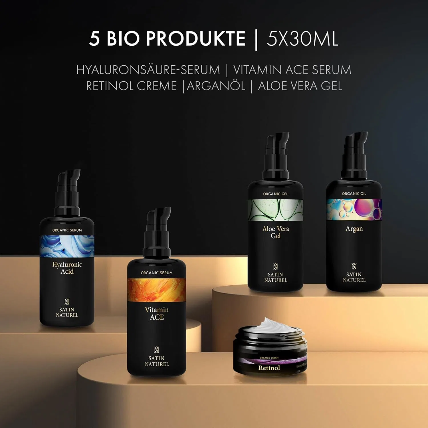 Набор органической антивозрастной косметики 5x30 мл от Satin Naturel ‎Satin Naturel — фото 3