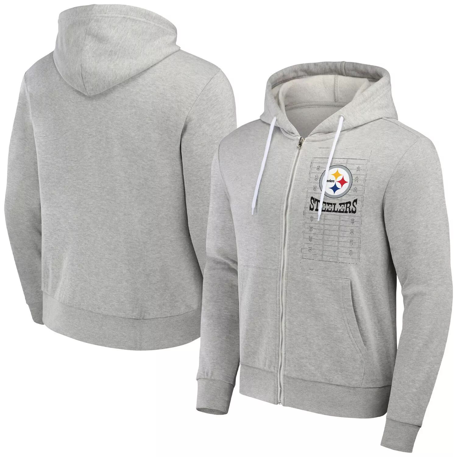 

Мужская толстовка с молнией во всю длину из коллекции NFL x Darius Rucker от Fanatics Heather Grey Pittsburgh Steelers Domestic