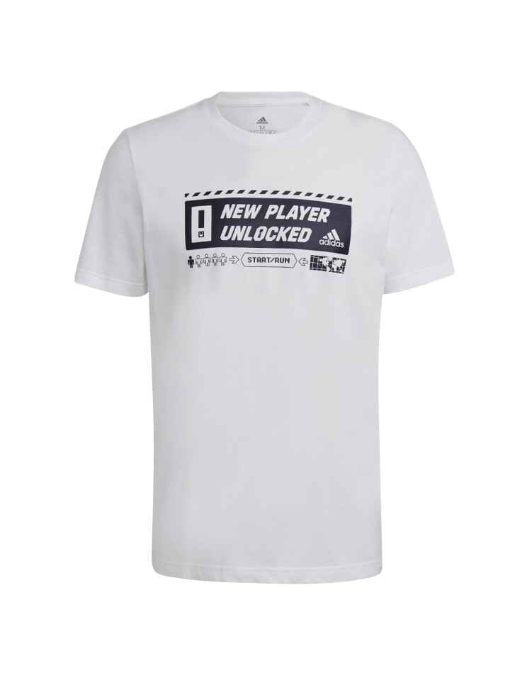 

Функциональная рубашка adidas T Shirt Rundhals mit Motiv, белый
