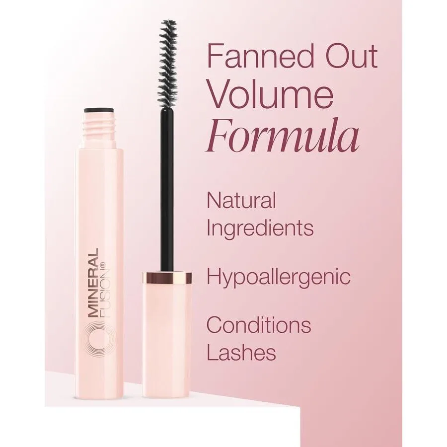 Минеральная тушь для ресниц Mineral Fusion So Ageless Fanned Out Volume Mascara 0.3 oz, черная, артикул 840187704038, черный — фото 2