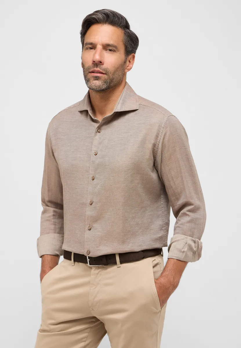

Рубашка Eterna с длинными рукавами "MODERN FIT", коричневый