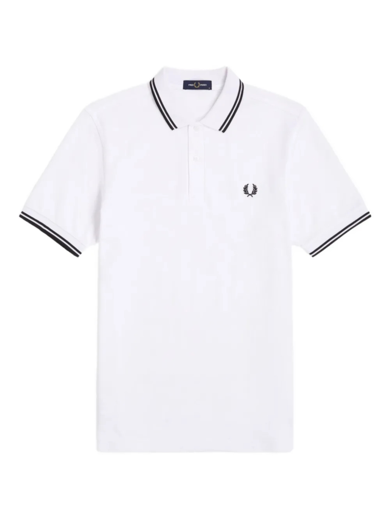 

Рубашка-поло с полосатой отделкой Fred Perry, белый