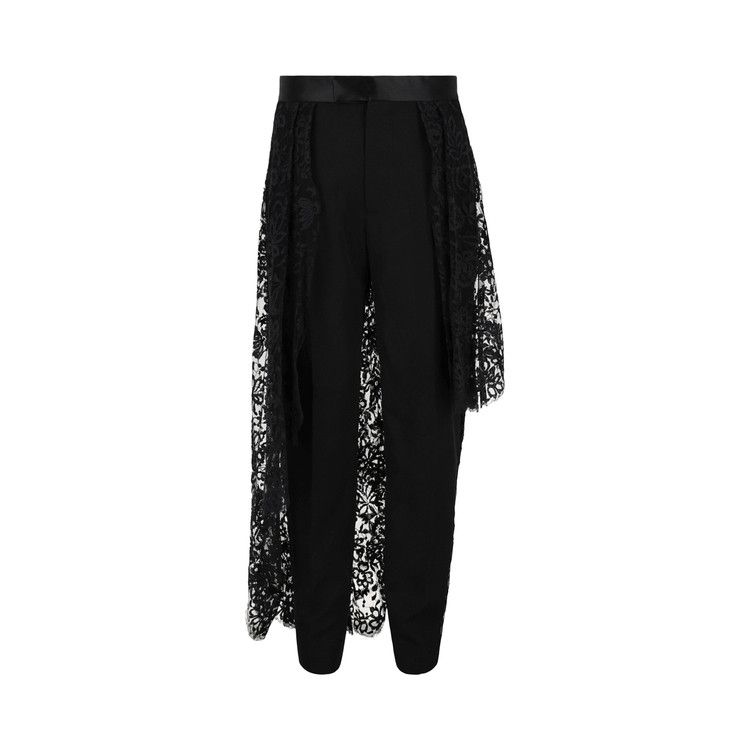 

Брюки Alexander McQueen Lace Drape Cigarette Trousers 'Black'