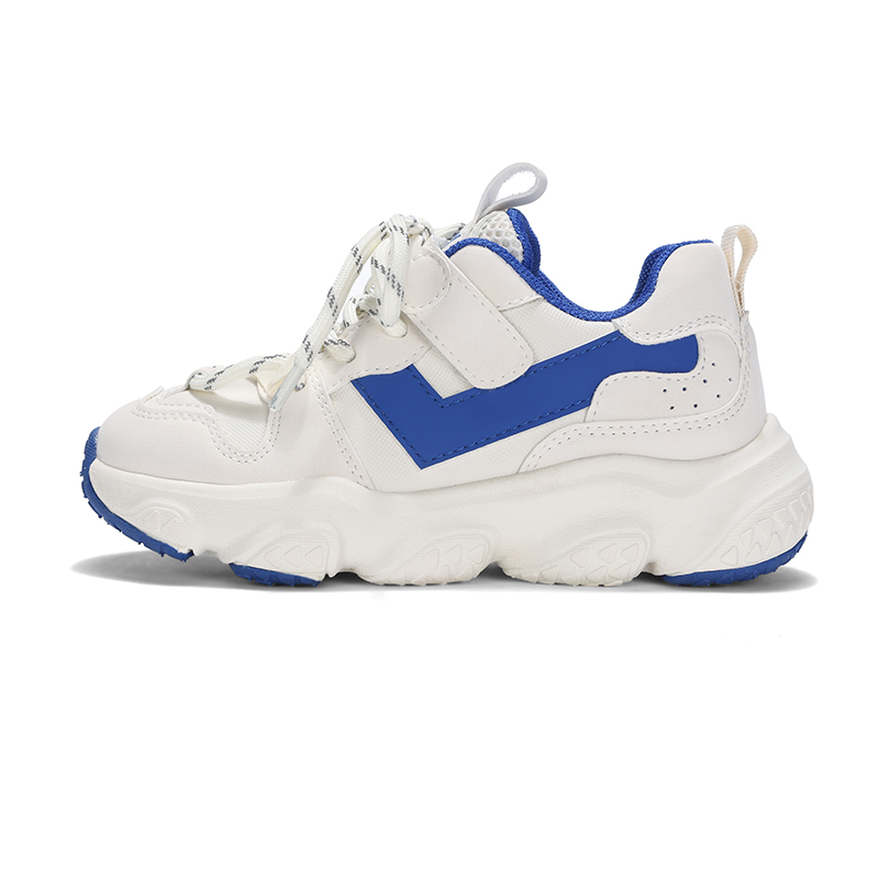 

Современные противоскользящие амортизирующие повседневные детские туфли PONY MODERN бежево-голубые детские