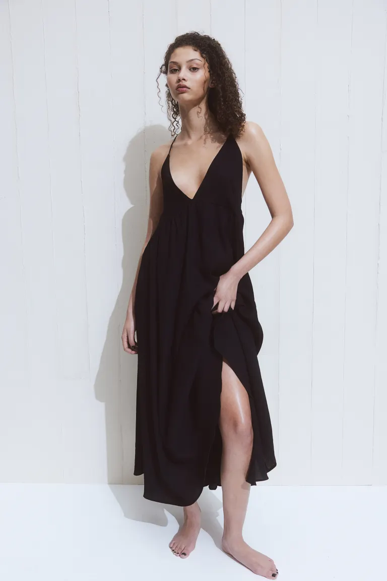 

Пляжное платье с завязками H&M, черный