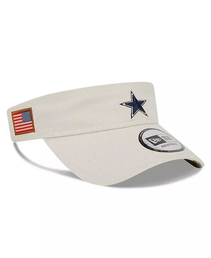 

Мужские каменные козырьки Dallas Cowboys 2023 Salute To Service Visor New Era, бежевый