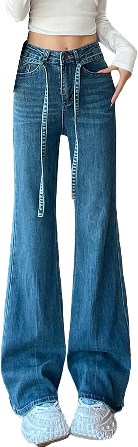 

Женские джинсы high waisted wide leg с карманами