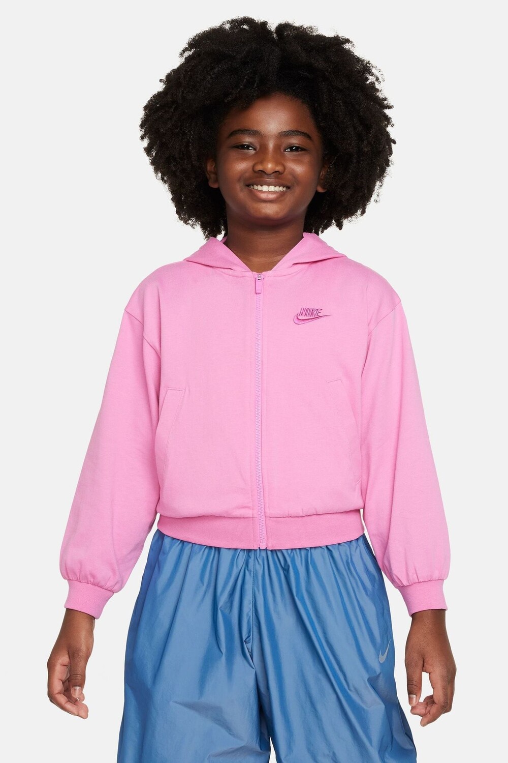 

Толстовка из спортивного джерси на молнии Nike, розовый