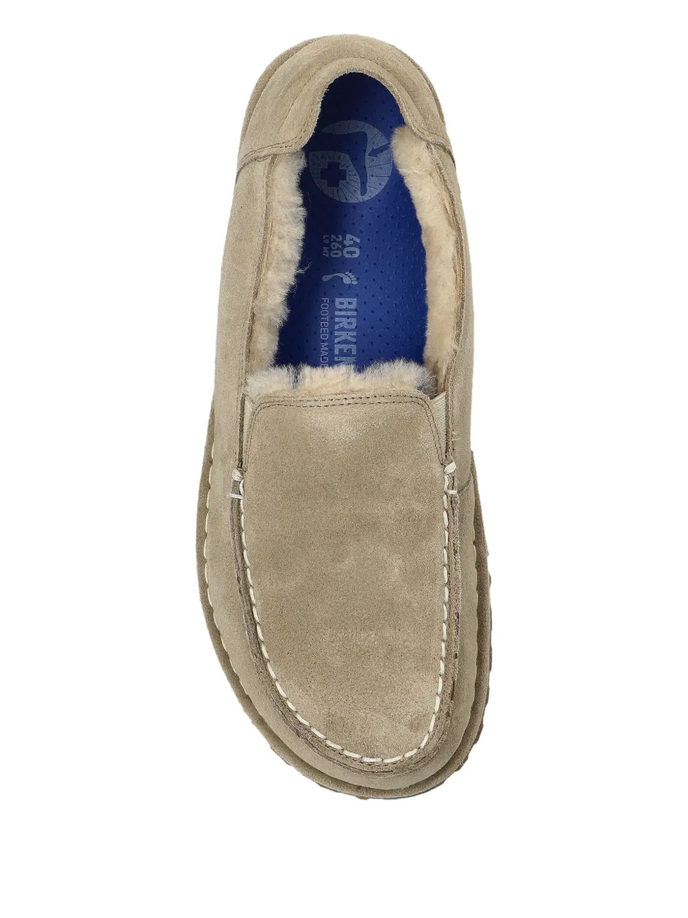 Замшевые лоферы Utti с отделкой из овчины BIRKENSTOCK, нейтральный — фото 3
