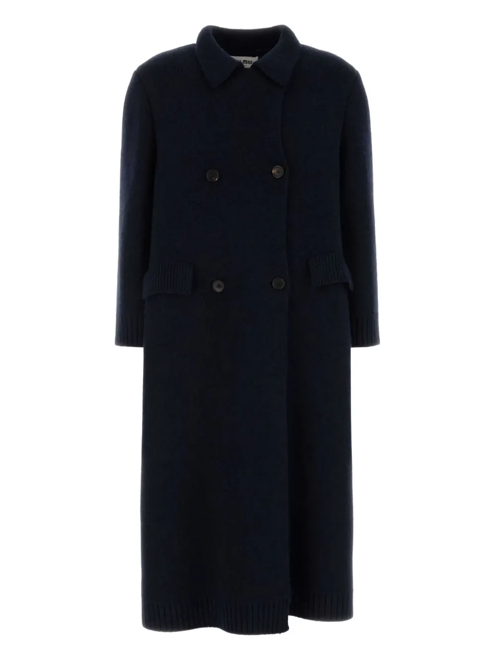 

Двубортное пальто MIU MIU, синий