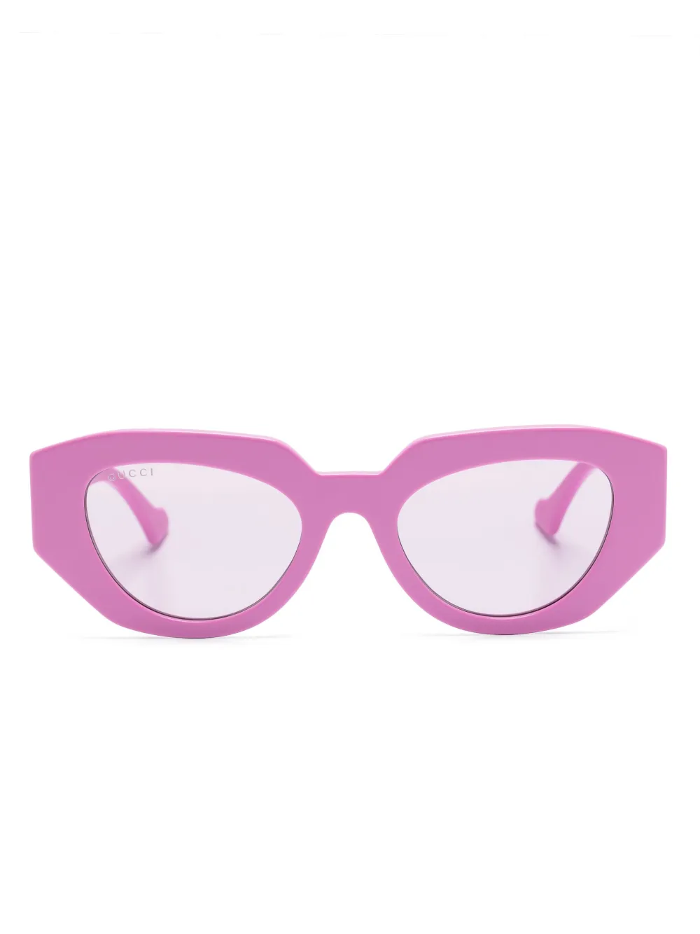 

Очки в геометричной оправе черепаховой расцветки Gucci Eyewear, розовый