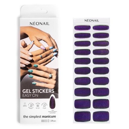 

NEONAIL УФ-гелевые наклейки Easy On M02 Фиолетовый 15 узоров Наклейки для ногтей Полоски лака для ногтей Гелевые наклейки для ногтей Наклейки для ногтей на ногах и руках Украшение ногтей Néonail