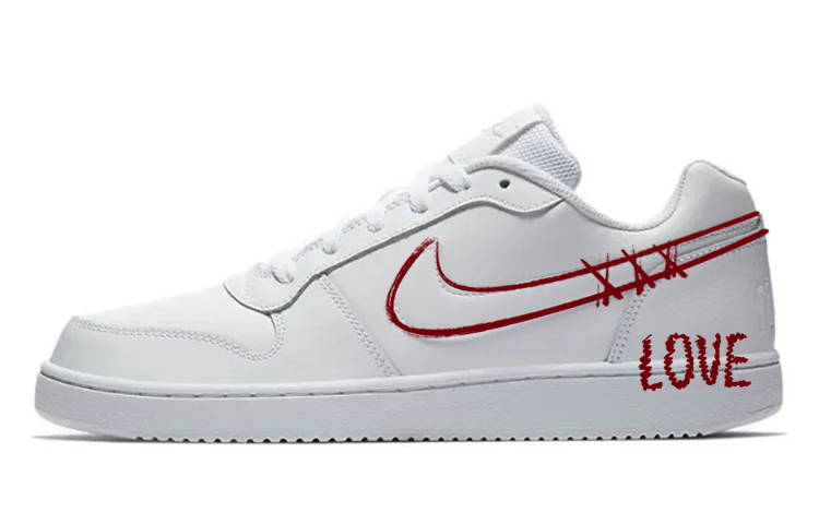 

Кроссовки Nike EBERNON Skateboarding Shoes Women's Low-top White/red, белый