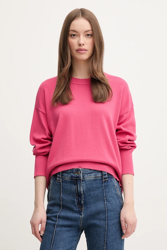 

Хлопковый свитер United Colors Of Benetton, розовый