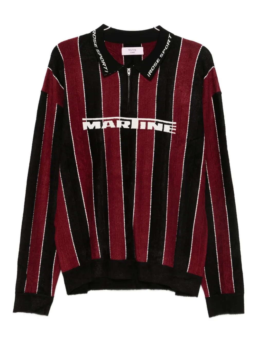 

Полосатый свитшот Martine Rose, черный