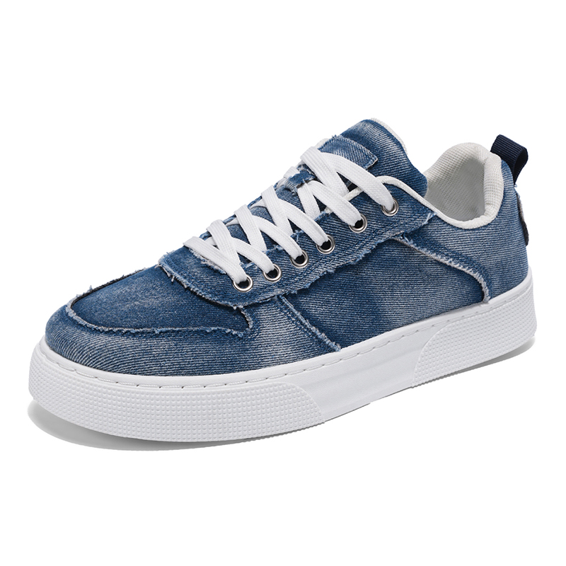

SHOUBA Мужские низкие скейтерские кеды синие, цвет Blue