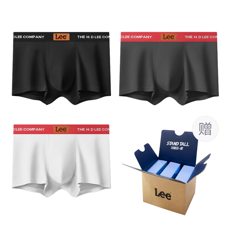 

Классические трусы 101 для мужчин, набор из 3 штук Lee, темно-серый