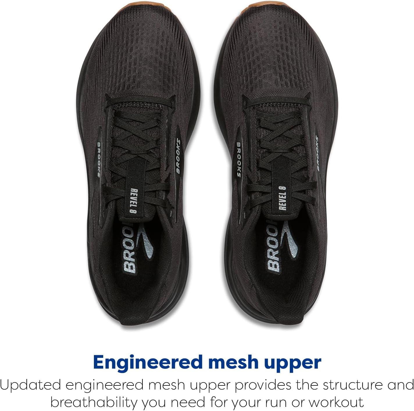 Мужские кроссовки Brooks Revel 8 для бега и ходьбы с нейтральной поддержкой, черный — фото 4
