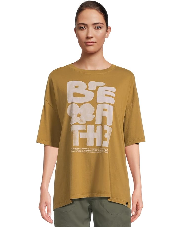 

Футболка Prana Everyday Graphic Oversized Tee, цвет Retro Olive / Luminous Breathe