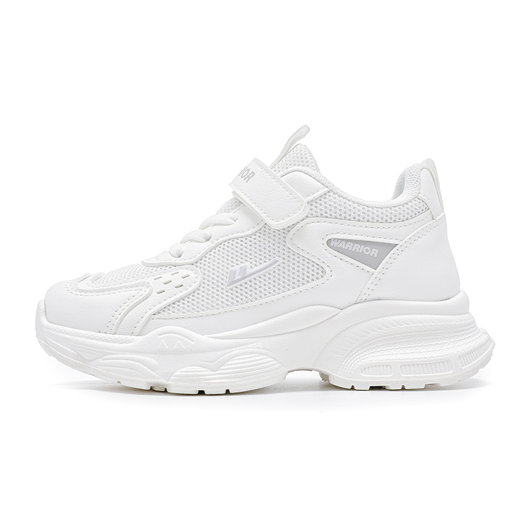 

Детские кроссовки для бега Low top с амортизацией, увеличенной высотой, легкие и устойчивые к истиранию WARRIOR, белый