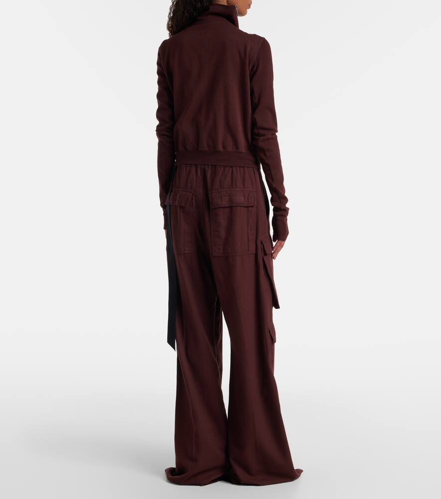 Drkshdw jumbo bela хлопковые фланелевые карго-штаны Rick Owens, Scab — фото 3
