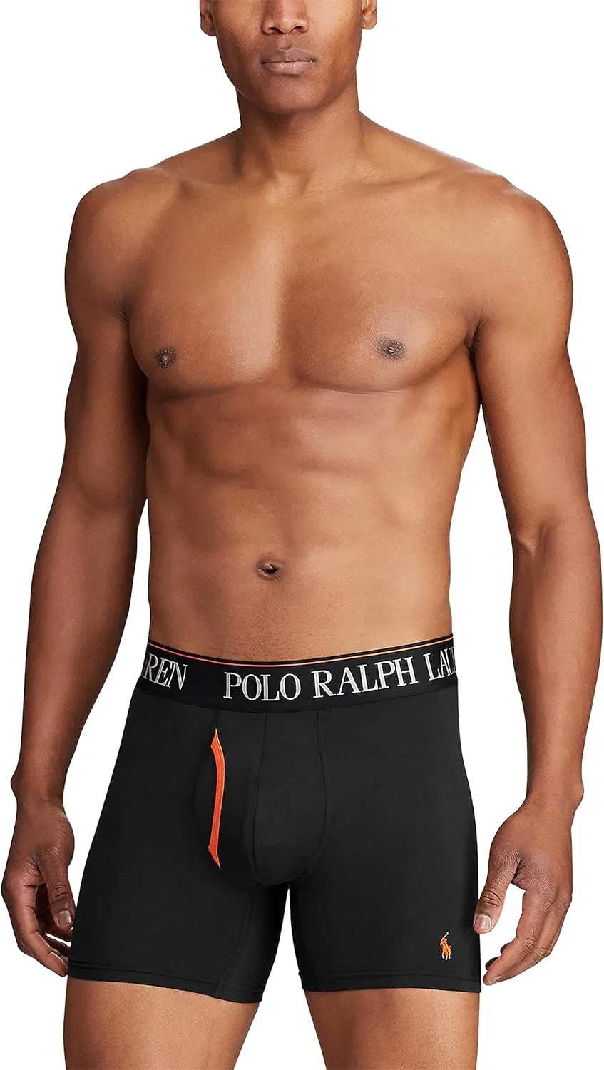 Боксеры POLO RALPH LAUREN, оранжевый/черный оливковый — фото 4