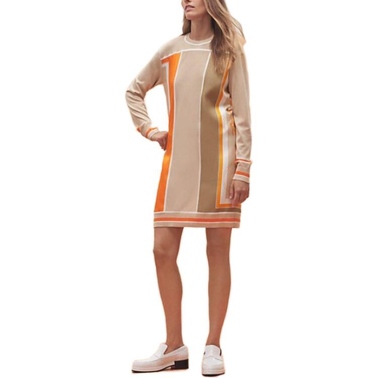 

Платье с длинными рукавами женское цвета хаки Hermes