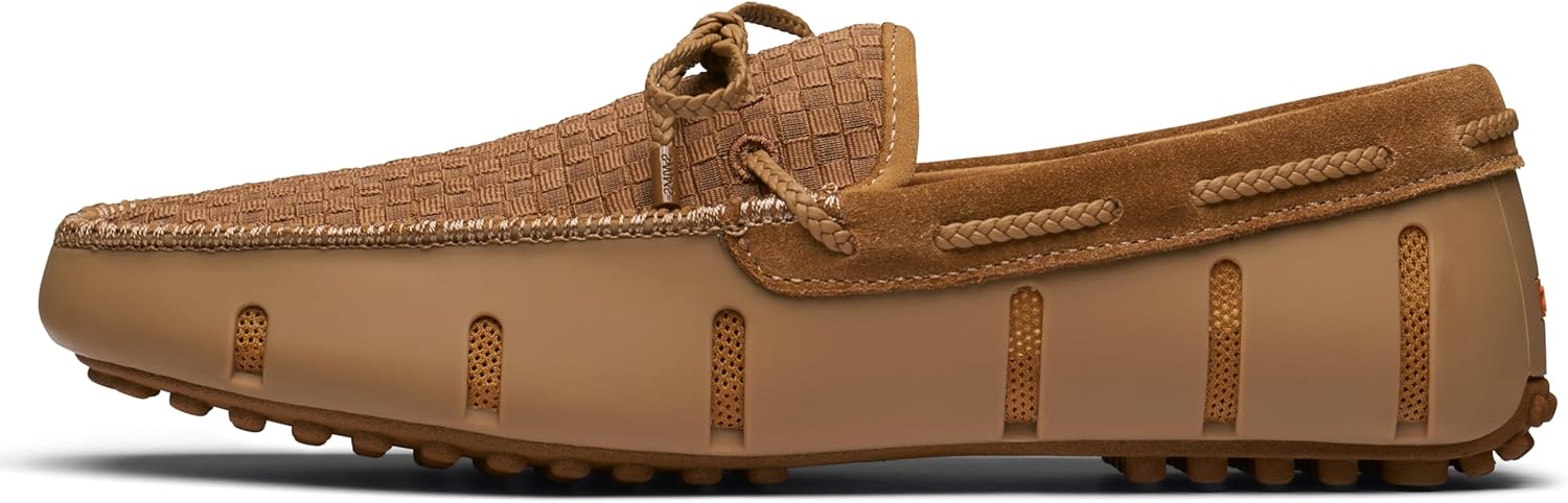 

Мужские лоферы SWIMS, мужские повседневные слипоны для лета, удобные стильные плетеные драйверные лоферы, модная обувь для пляжа, Nut