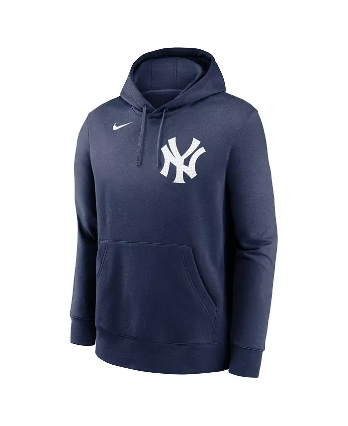 Мужская толстовка с капюшоном Aaron Judge синего цвета New York Yankees с именем игрока и номером клуба Nike — фото 3