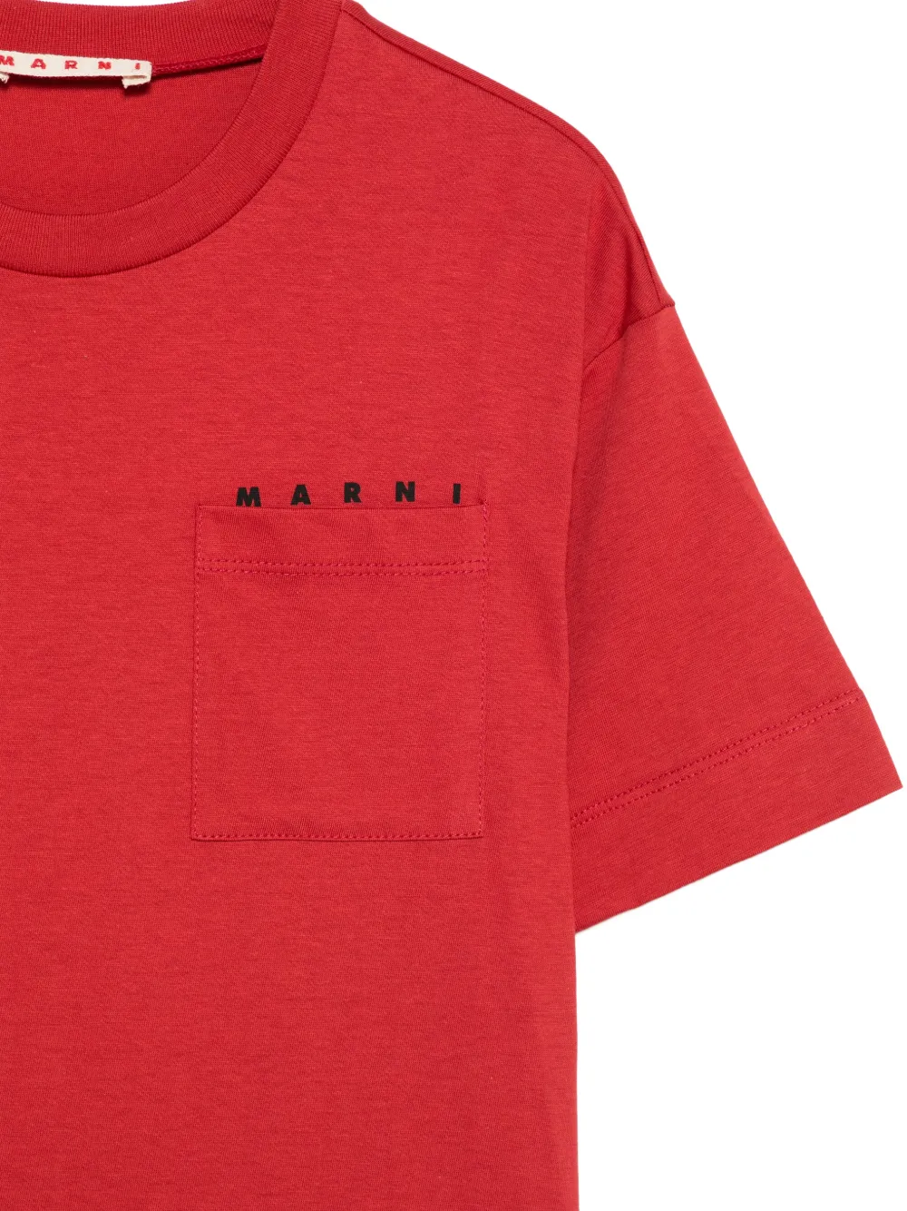 Футболка с карманом Marni Kids, красный — фото 3