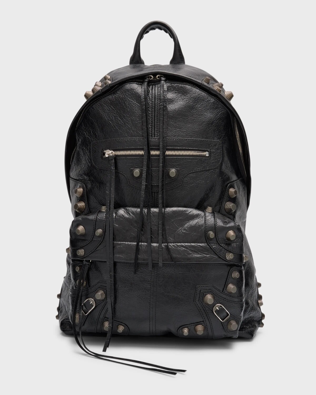 

Мужской кожаный рюкзак Le Cagole с заклепками Balenciaga, цвет 1000 Black