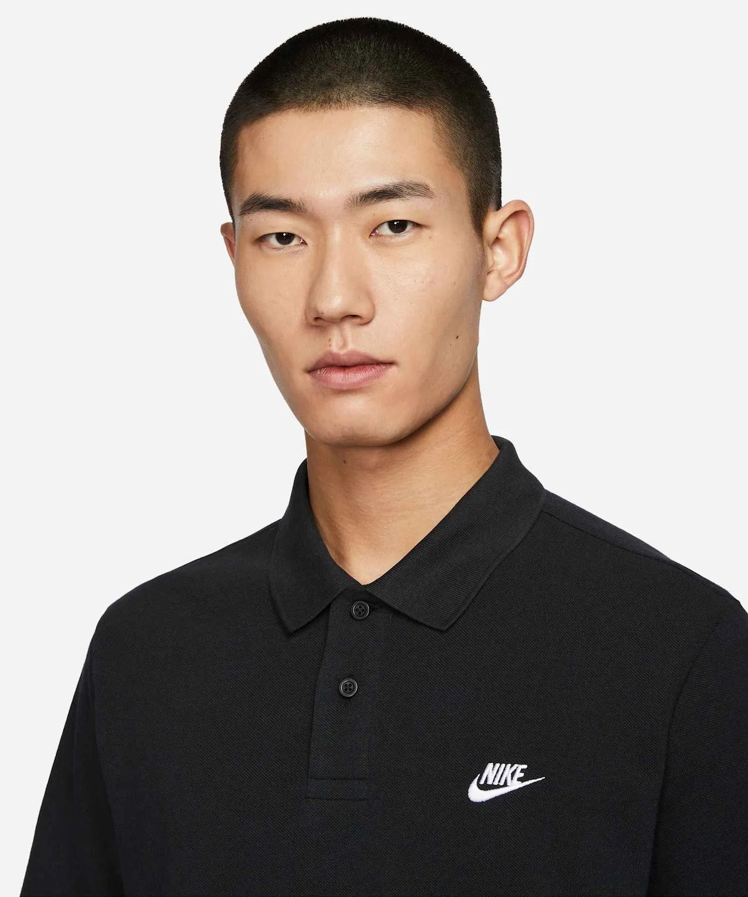 Мужская поло-рубашка Nike Club с коротким рукавом FN3895-010, черная. — фото 4