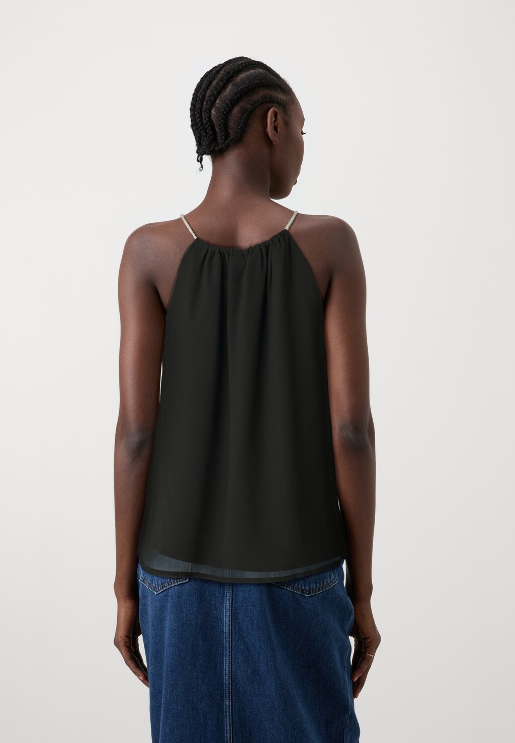 

Топ VMLIZZY SINGLET DETAIL Vero Moda, черный