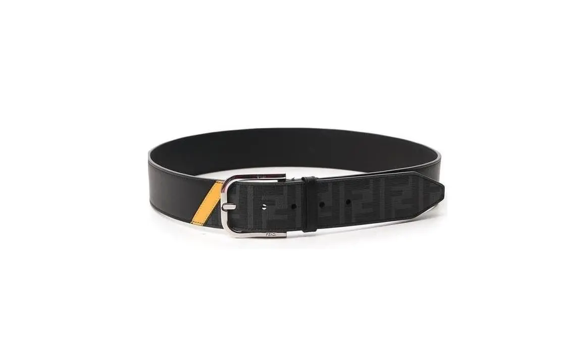 

FENDI Кожаный ремень с пряжкой, Black