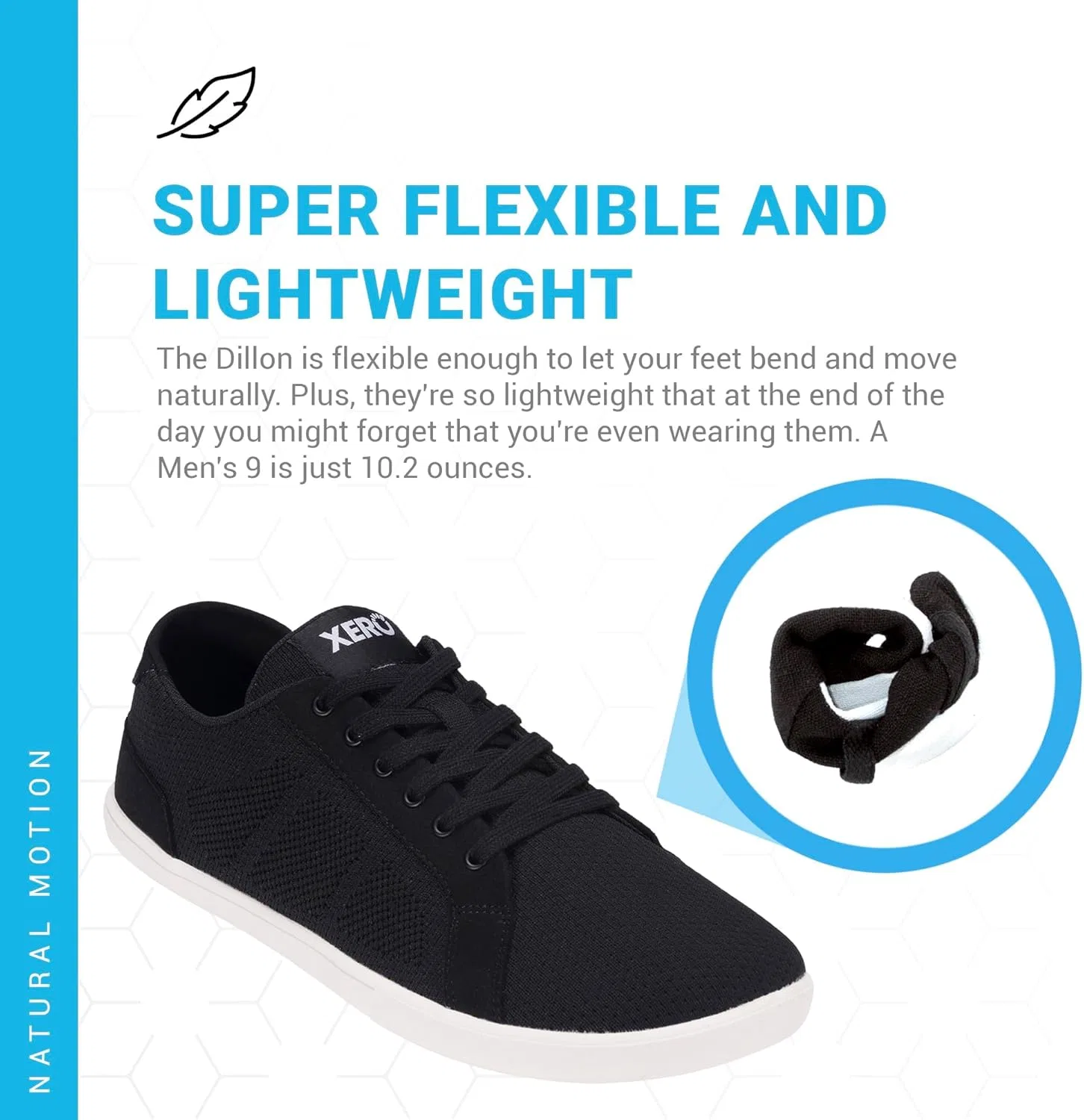 Мужские повседневные кроссовки Xero Shoes Dillon из парусины - легкая, дышащая обувь для мужчин, Black — фото 4