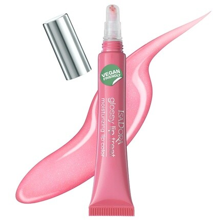 

IsaDora Glossy Lip Treat Блеск для губ для полных губ - Стимулирует выработку коллагена - Уникальный нелипкий блеск - Веганский с маслом ши - Розовый жемчуг