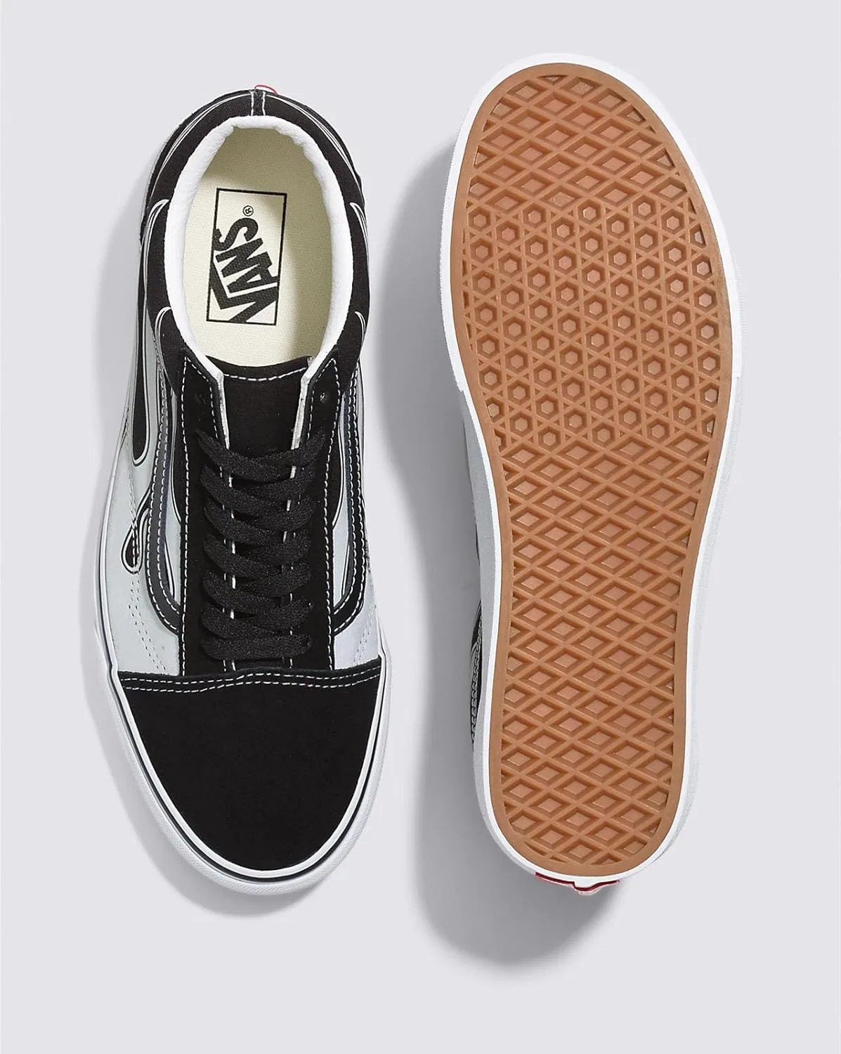 Кроссовки Vans Old Skool Reflective Flame, Black — фото 3