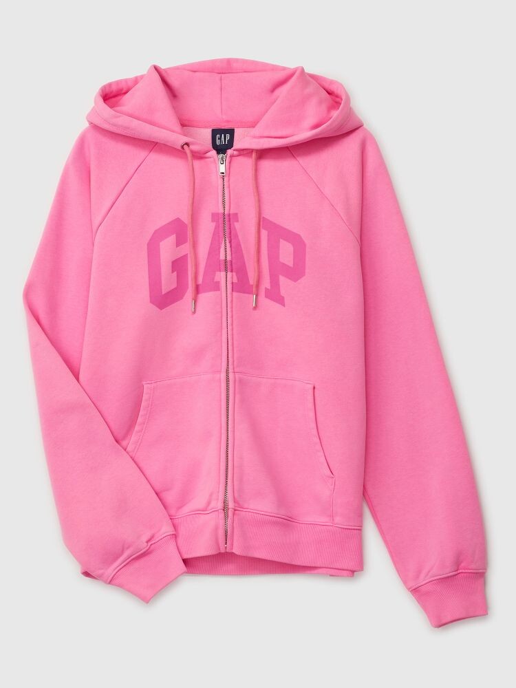 

Винтажная мягкая толстовка на молнии Gap, розовый