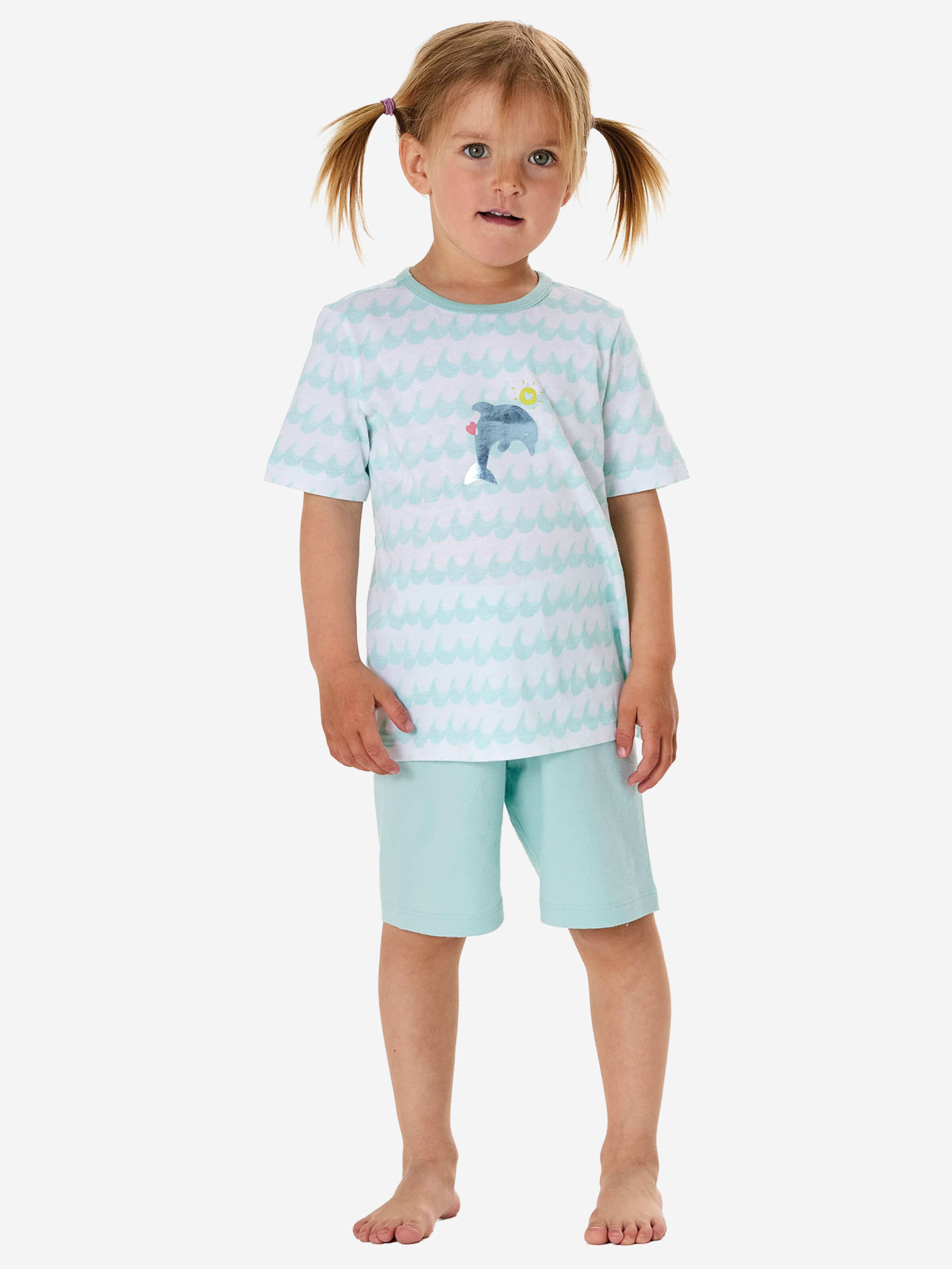 SCHIESSER Пижама 'Kids Nightwear' в цвете бирюзовый, белый — фото 4