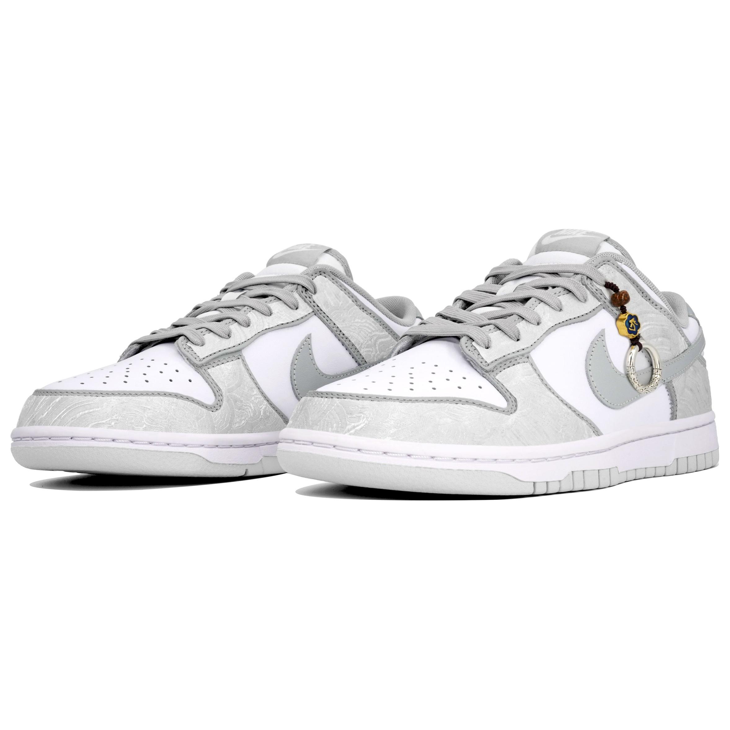 Nike Dunk Устойчивые к истиранию противоскользящие низкие кроссовки для скейтбординга мужские серые серебристые белые — фото 3