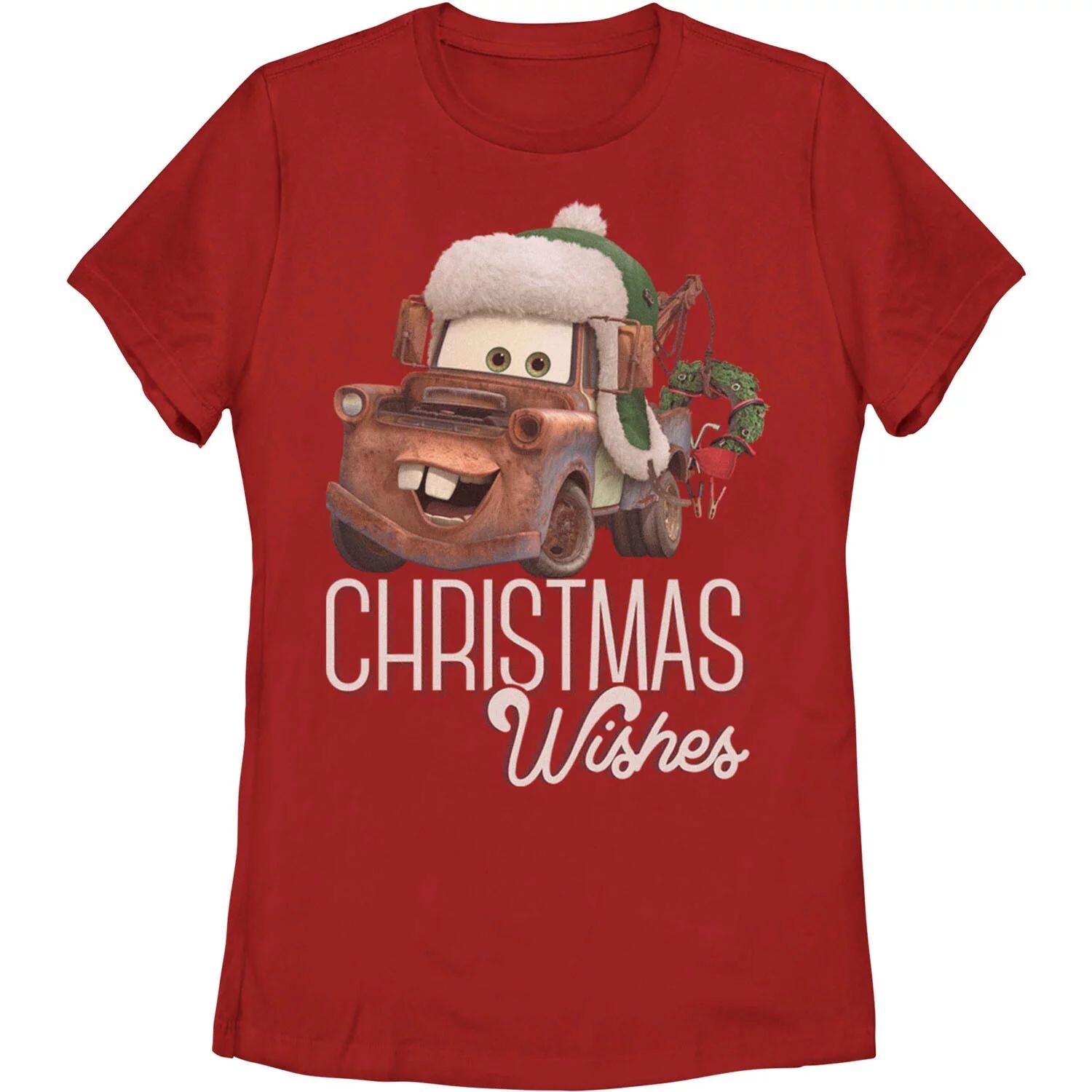

Детская футболка Disney/Pixar Cars Tow Mater с изображением рождественских пожеланий и портретом Disney / Pixar