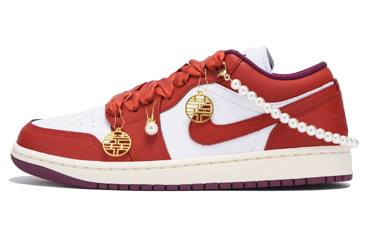 

Баскетбольные кроссовки Air 1 Vintage женские с низким верхом True Red Jordan, красный
