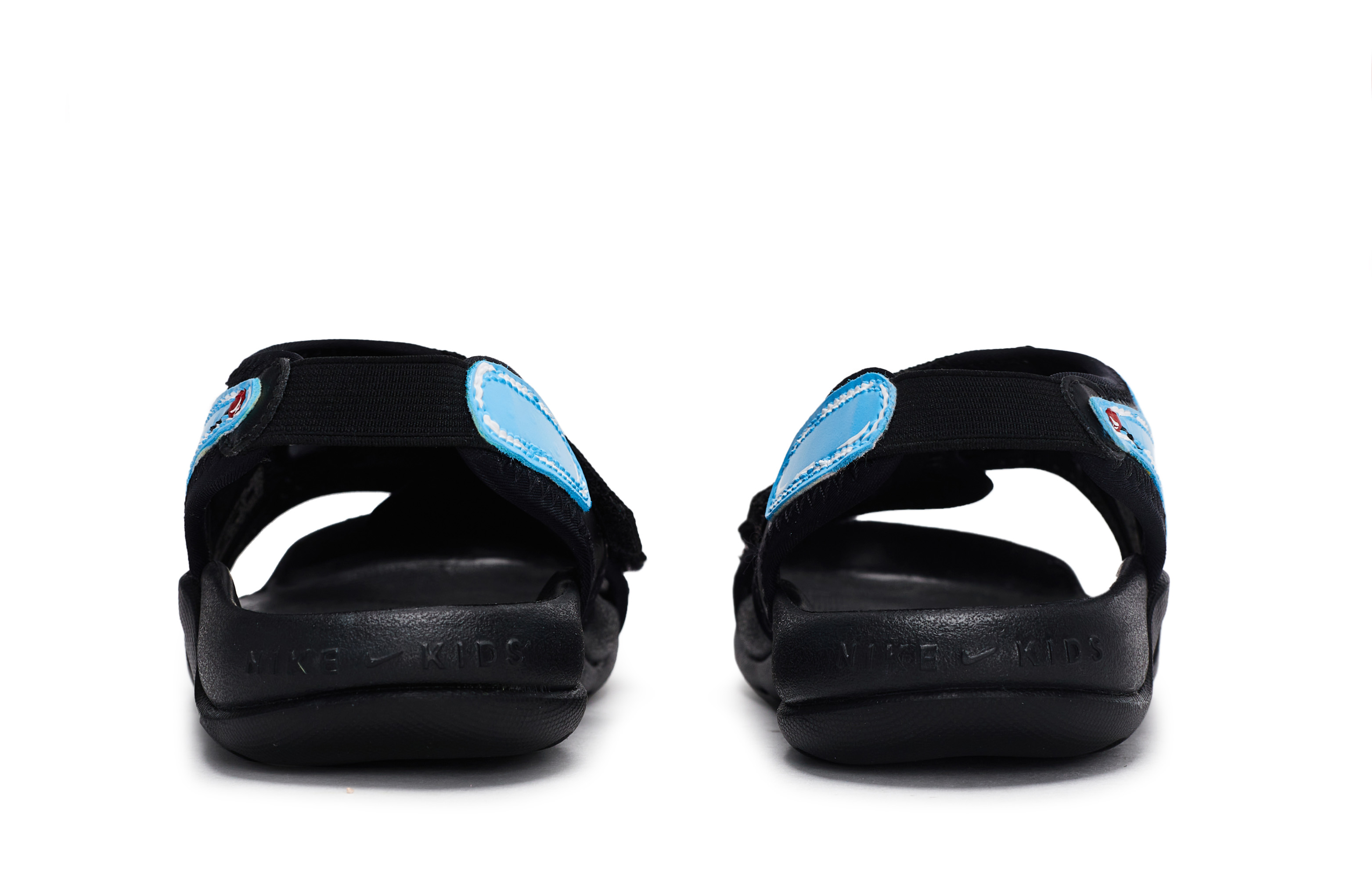 Сандалии детские противоскользящие Sunray Adjust 6 PS для детей от 3 до 7 лет Nike, черный/синий/желтый — фото 4