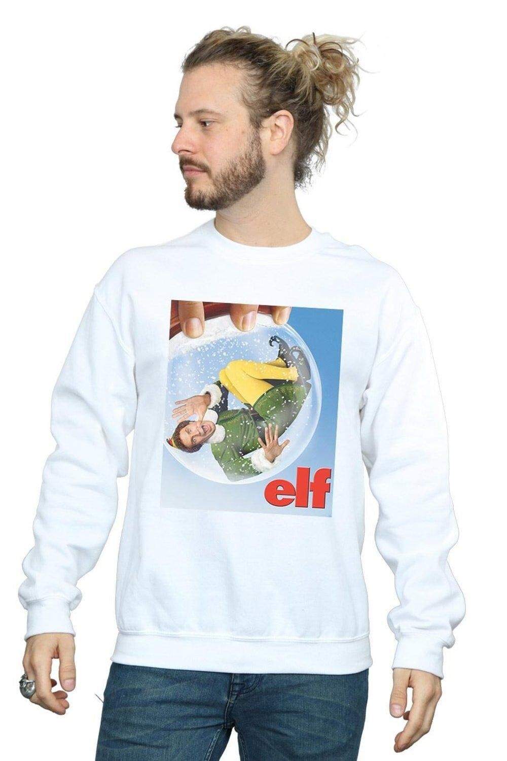 

Толстовка с плакатом Snow Globe Elf, белый