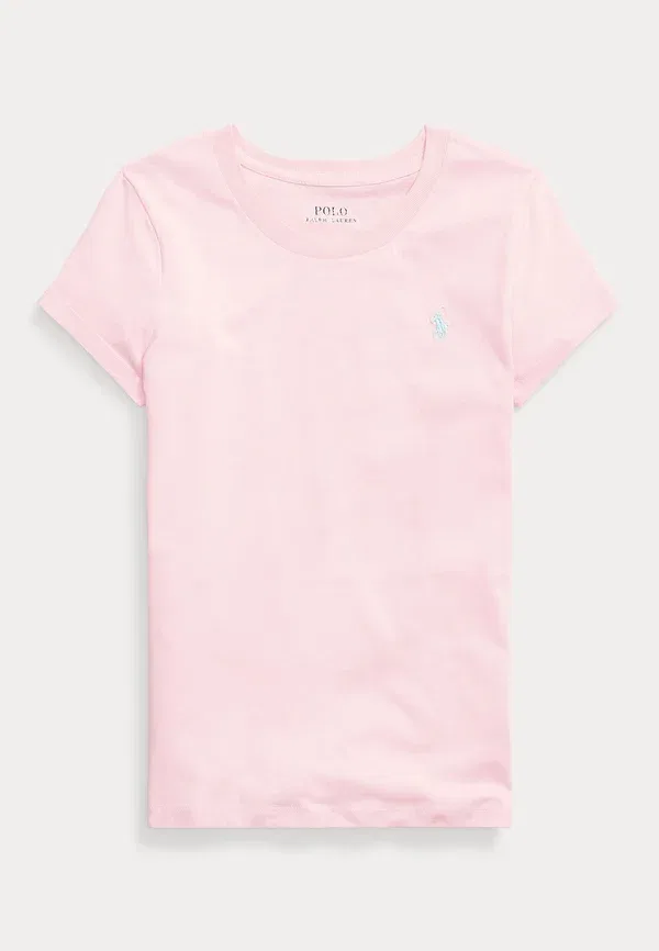 Футболка Polo Ralph Lauren Cotton Jersey Tee 7 14y Basic T-Shirt, нежно-розовый — фото 3