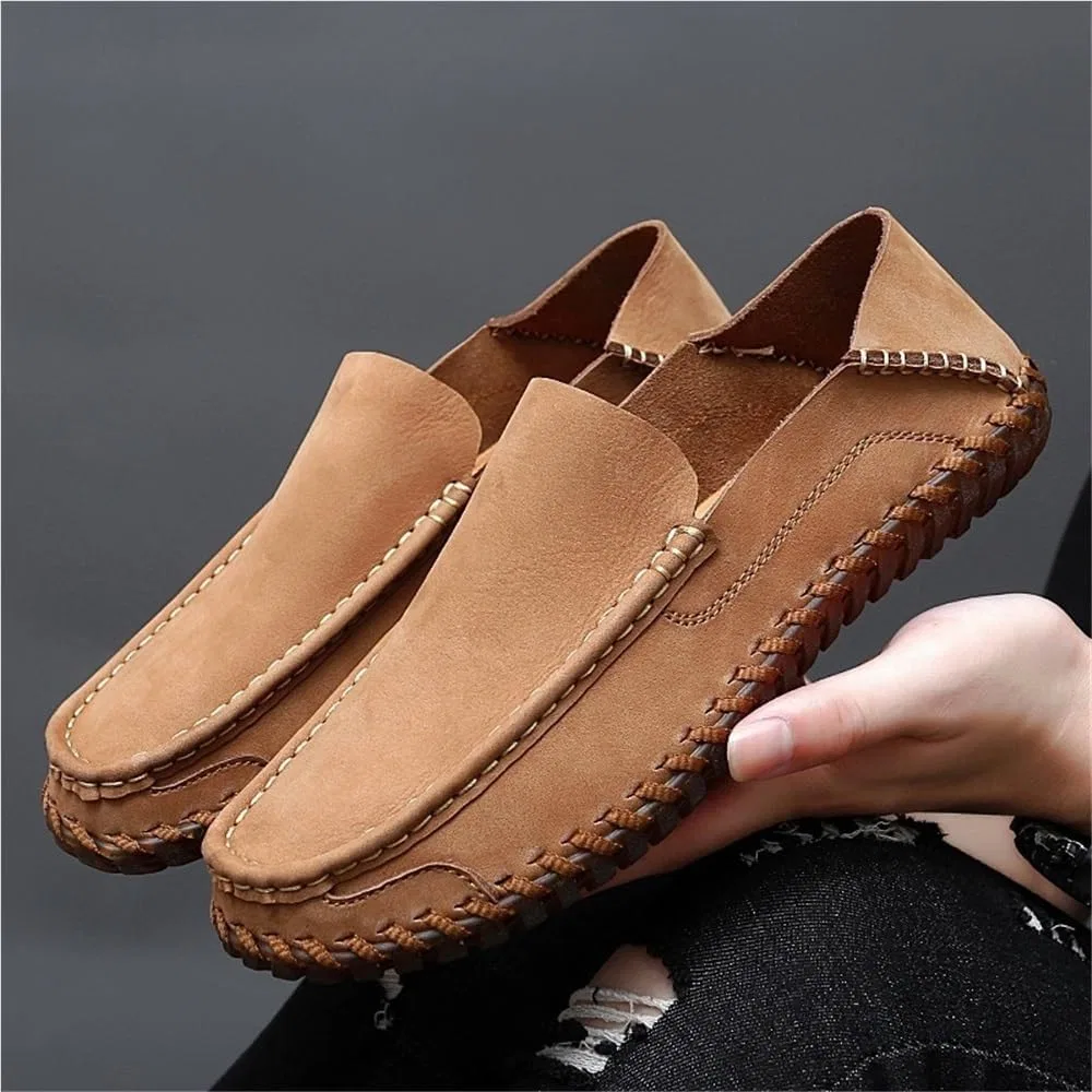 Лоферы замшевые мужские Slip-On Vintage, желтый HBNCFTI — фото 3