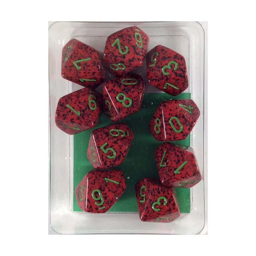 

d10 Клубника (10), Dice - Speckled - d10 & d20 (Chessex)