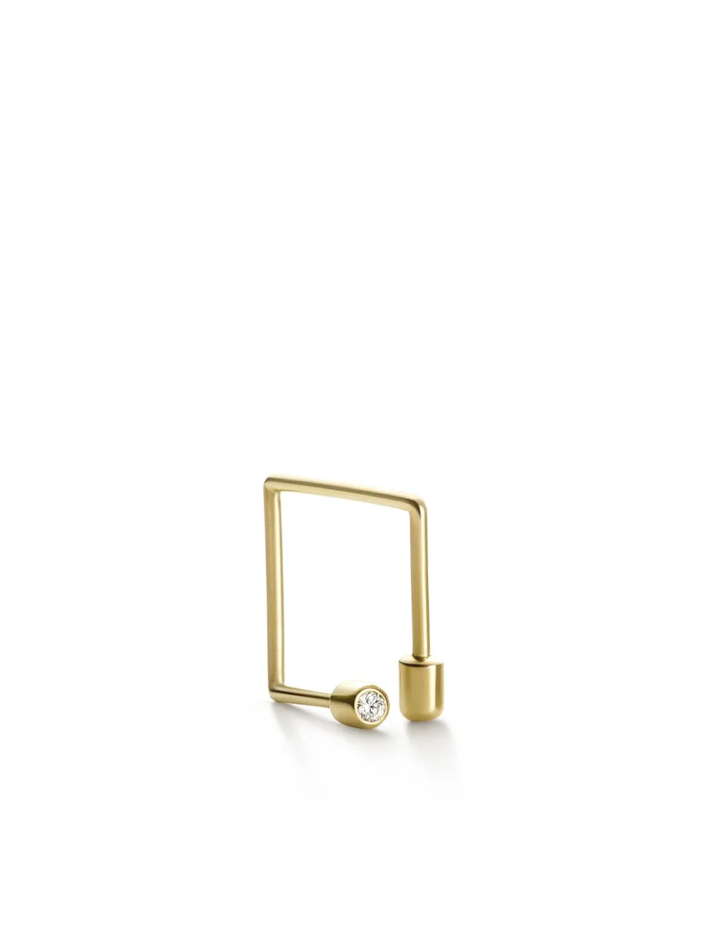

Серьга Twist Square 01 из желтого золота с бриллиантом Shihara, золотой
